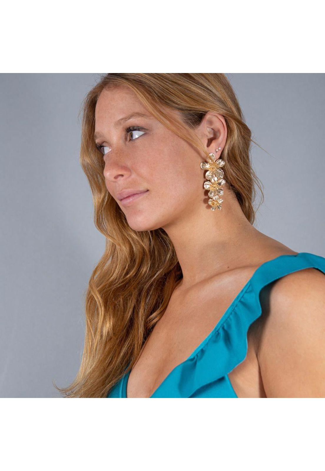 Aros Margarita 3 Flores Dorado Maria Paskaro-1