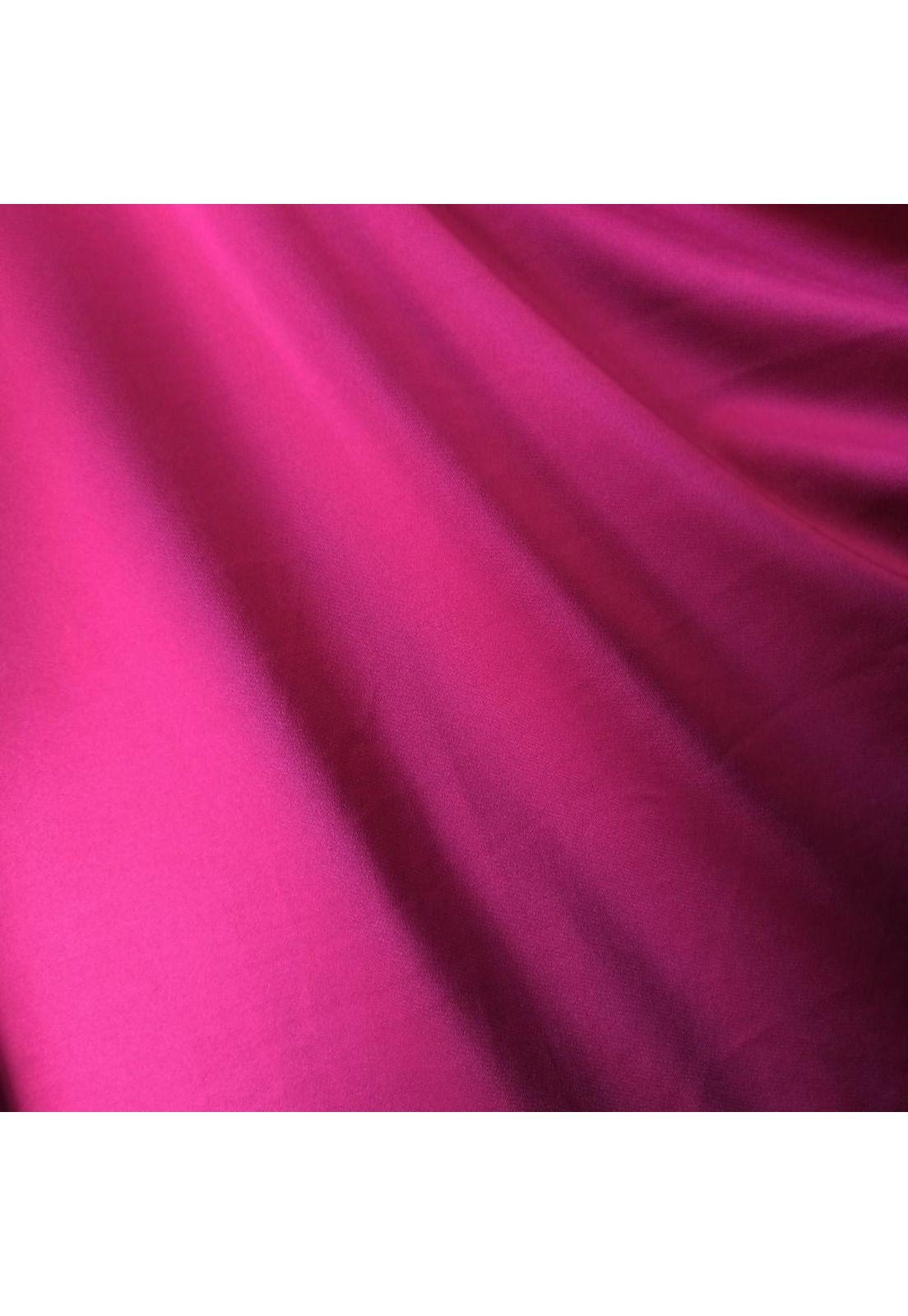 Vestido Largo York Magenta Dupont Mangas  Maria Paskaro-1