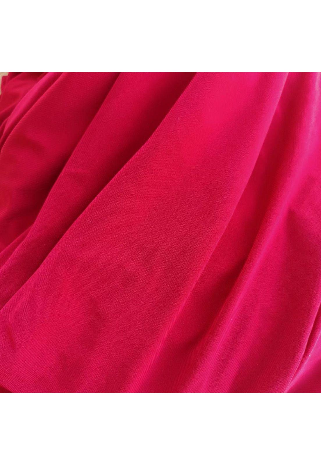 Vestido Largo Jaipur Rojo Italiano Lycra Vuelitos Maria Paskaro-4