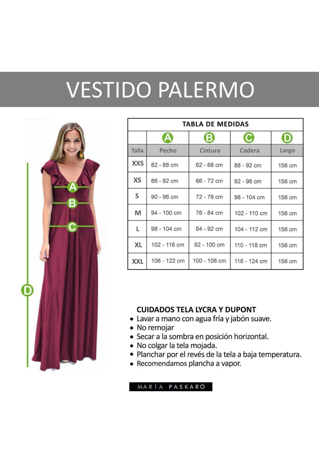 Vestido Largo Palermo Azulino Lycra Vuelos Maria Paskaro-5