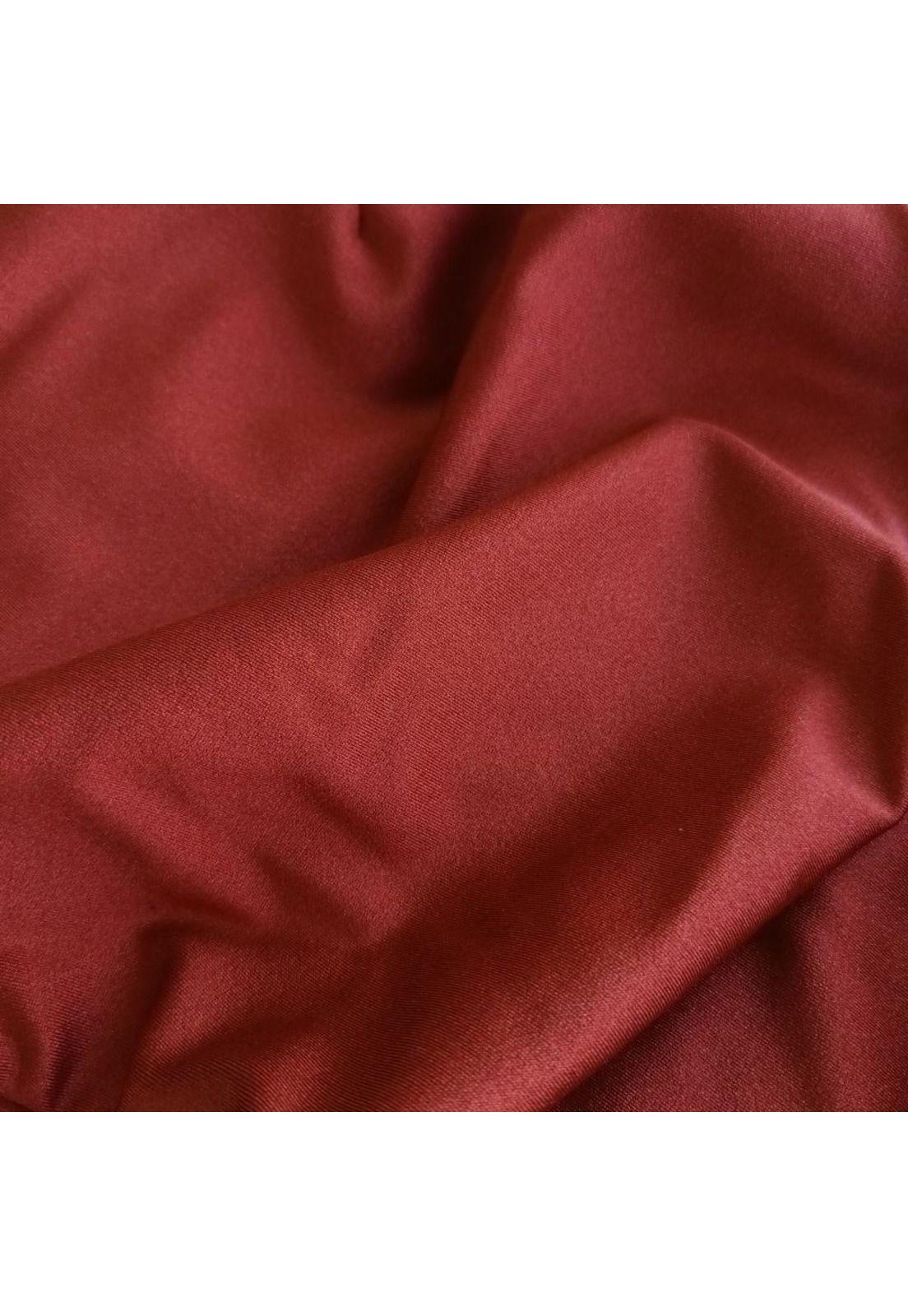 Conjunto Marken Terracota Lycra Falda Lazo Maria Paskaro-4