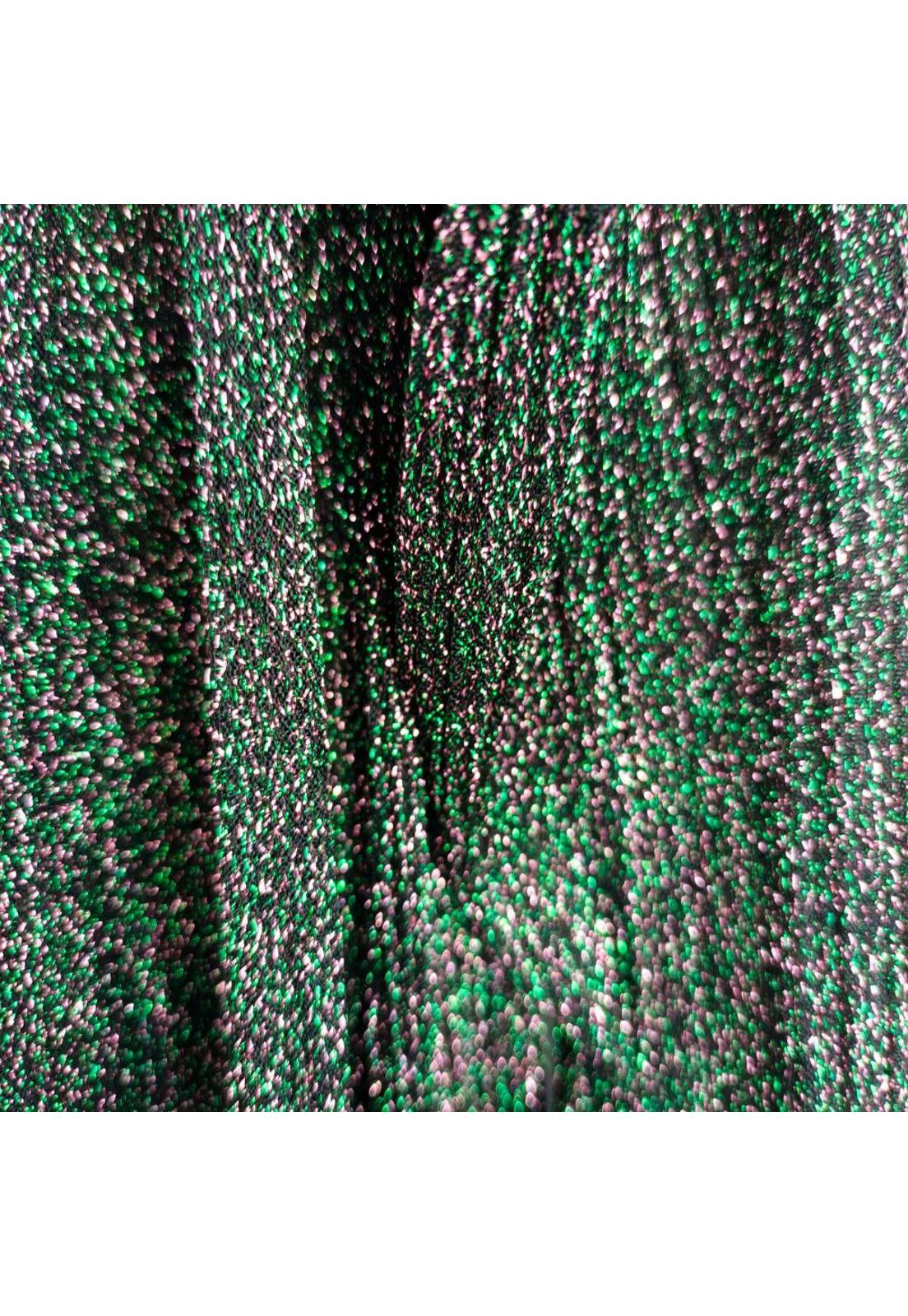 Tapado Kimono Largo Verona Verde Multicolor Shine Transparente Maria Paskaro-3