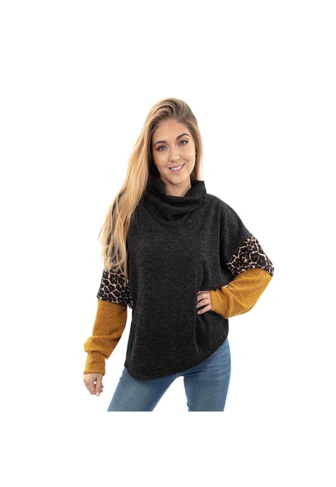 Chaleco Cali Negro Multicolor Maria Paskaro-0