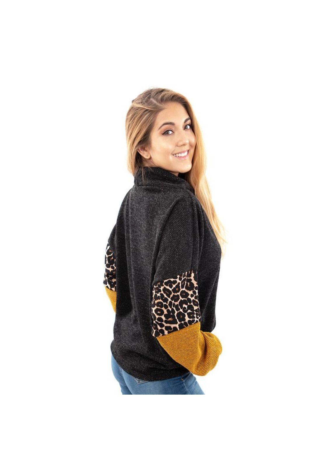 Chaleco Cali Negro Multicolor Maria Paskaro-1