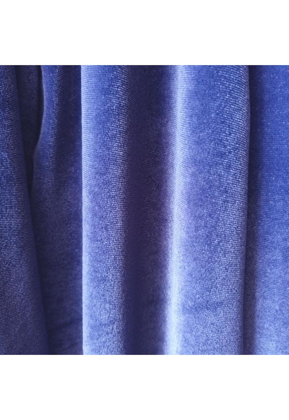 Tapado Kimono Largo Verona Azul Pizarra Terciopelo Maria Paskaro-3