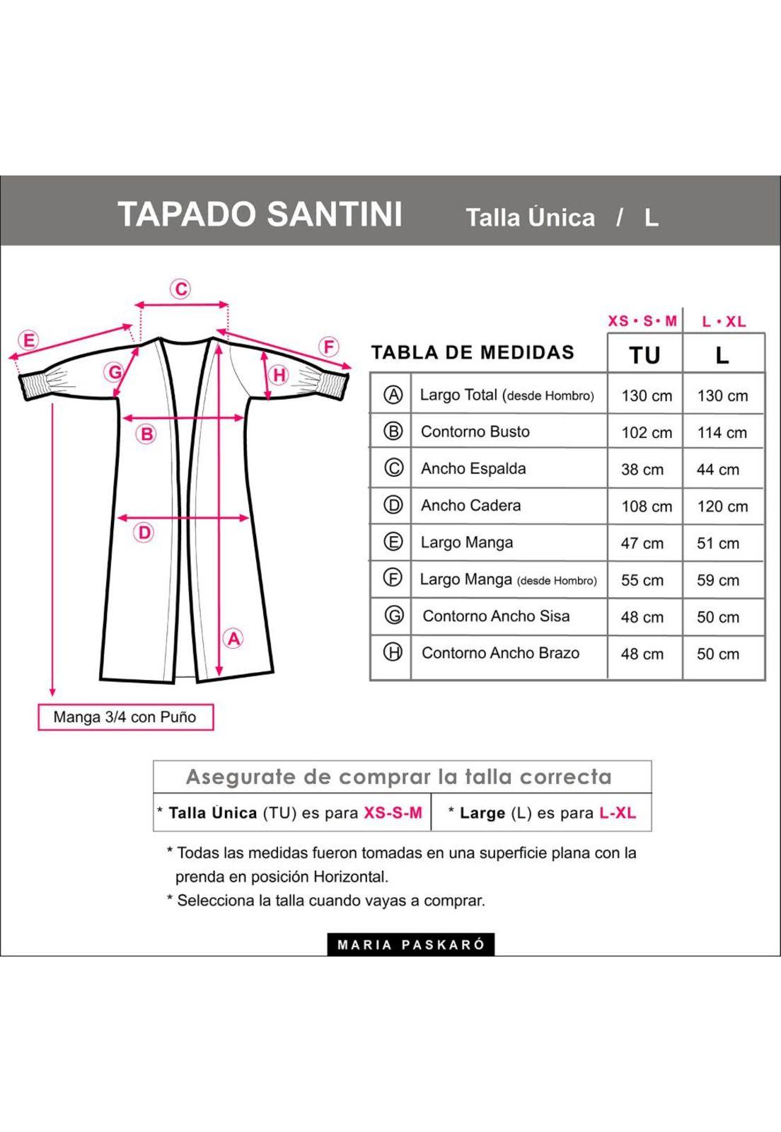 Tapado Kimono Largo Santini Fucsia Plisado Maria Paskaro-2