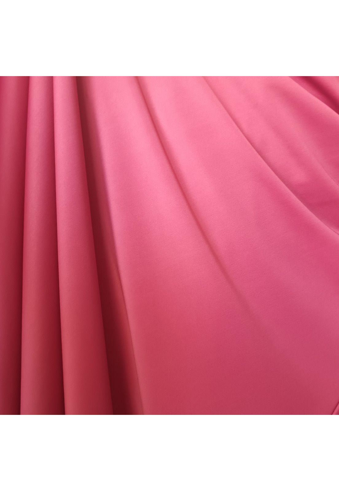Vestido Largo Marken Rosa Lycra Dupont Maria Paskaro-3