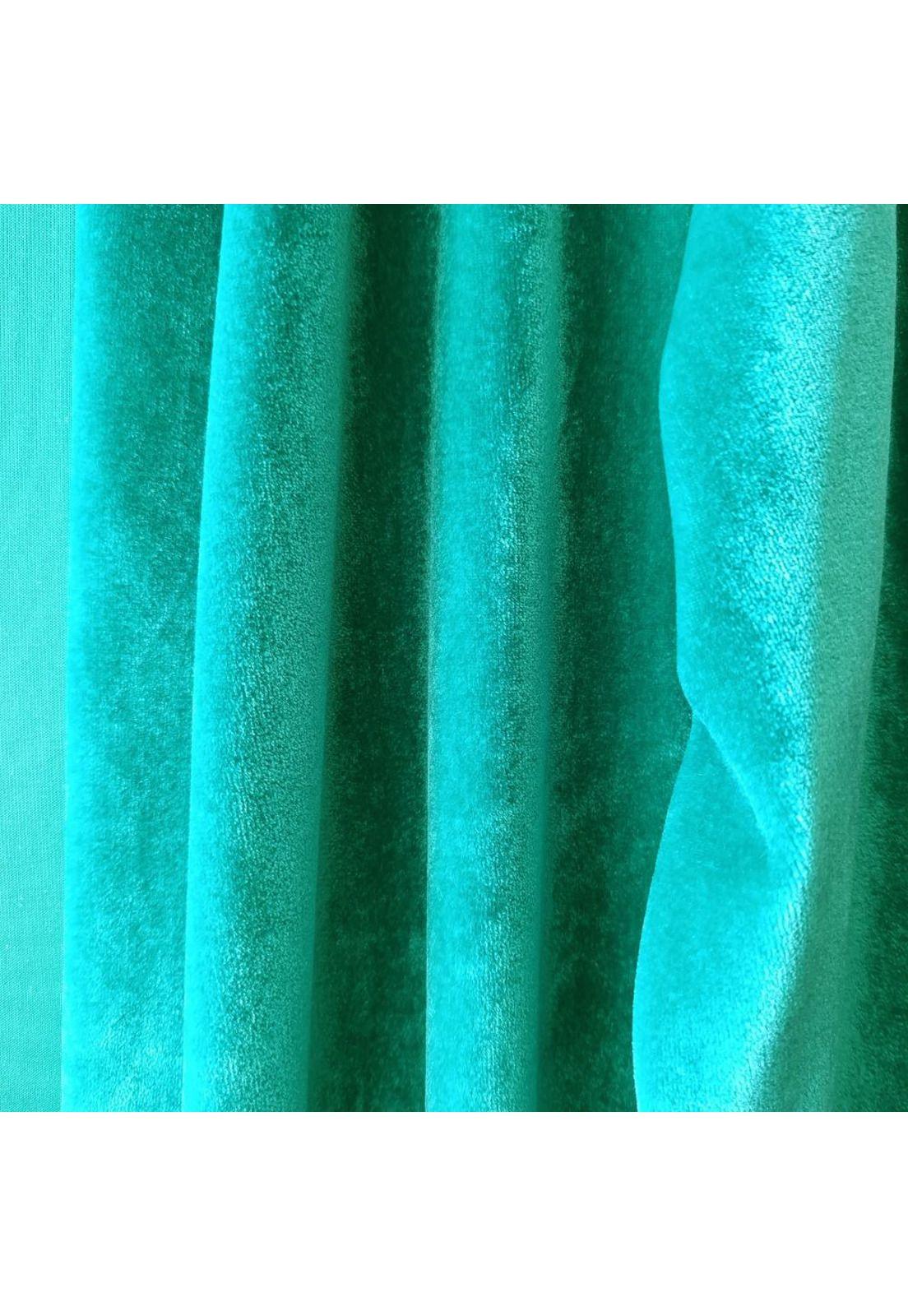 Tapado Kimono Largo Verona Esmeralda Terciopelo Maria Paskaro-3