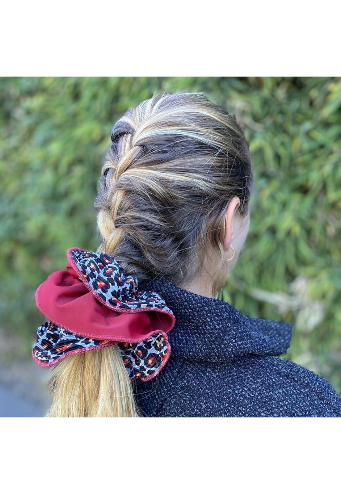 Scrunchie Tulipan Animal Rojo Maria Paskaro-2