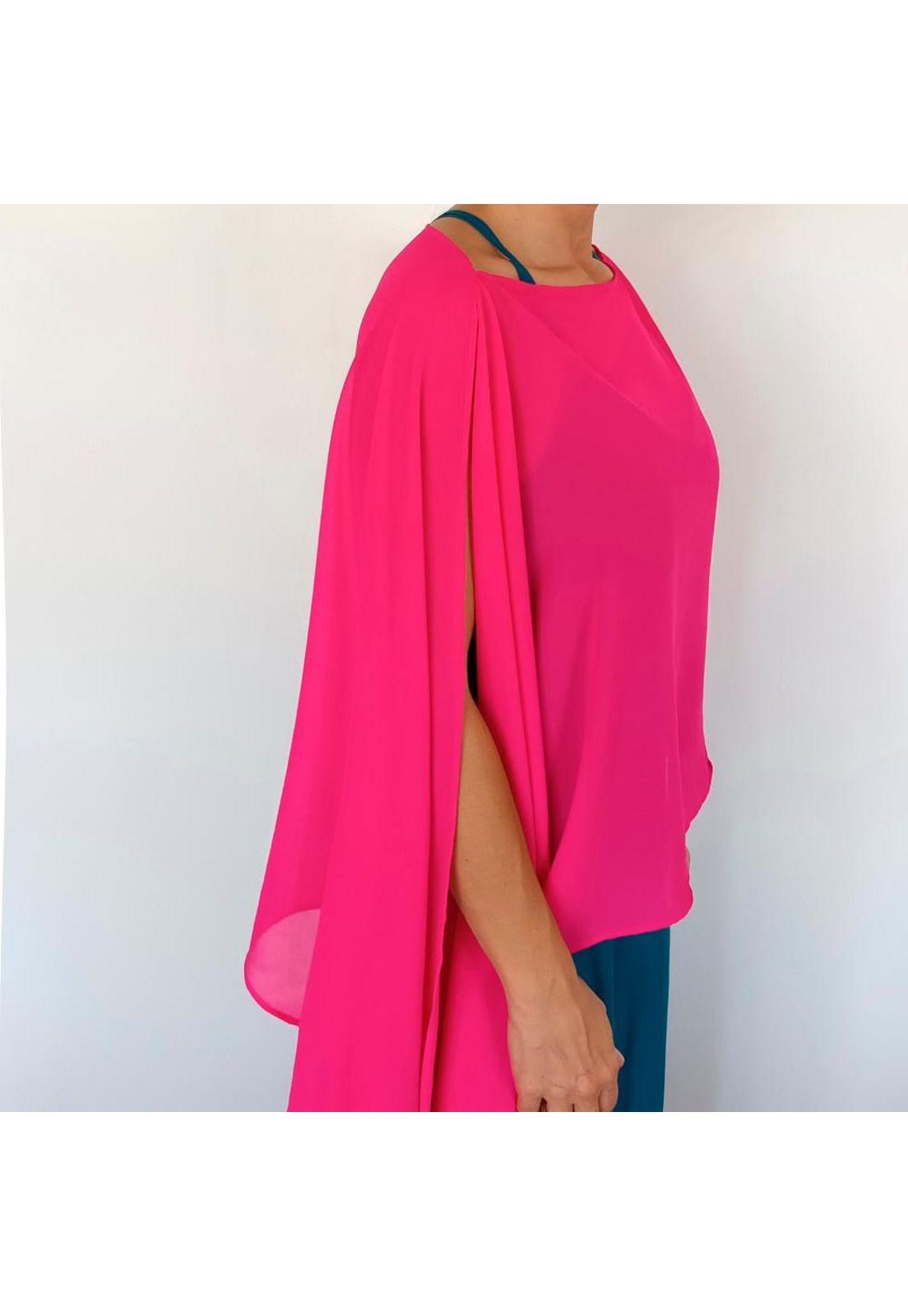 Tapado Capa Multiforma Catania Fucsia Gasa Maria Paskaro-2