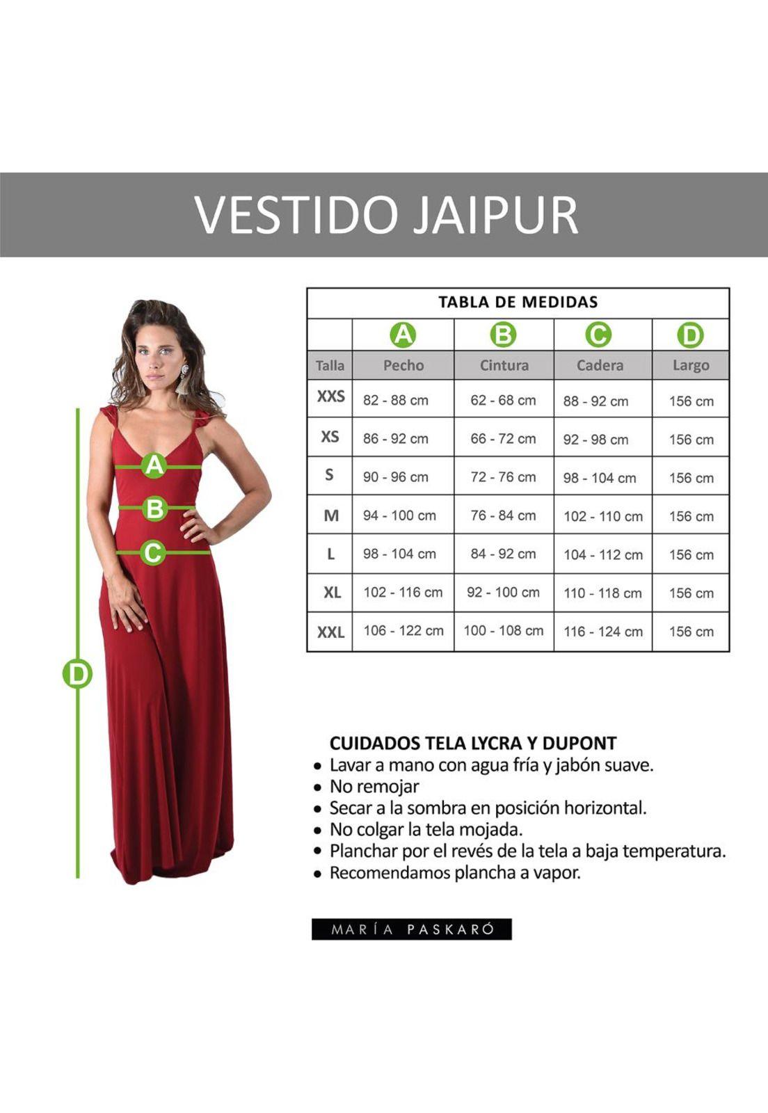 Vestido Largo Jaipur Azul Marino Lycra Vuelitos Maria Paskaro-5
