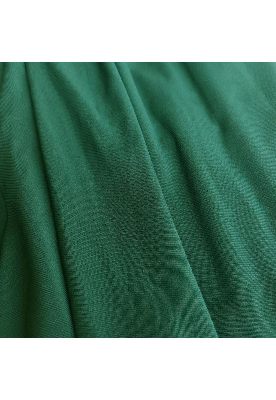 Vestido Largo Marken Verde Botella Lycra Vuelo Grande Maria Paskaro-4