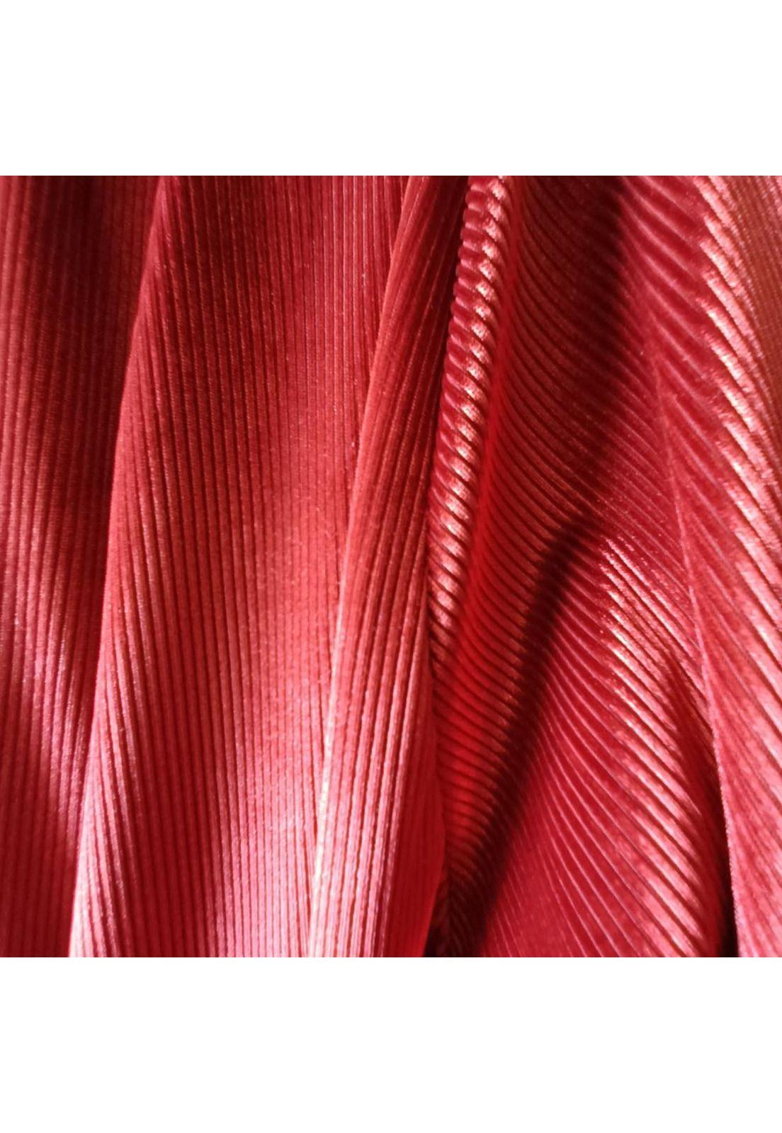 Tapado Kimono Largo Verona Terracota Terciopelo Lineas Maria Paskaro-5