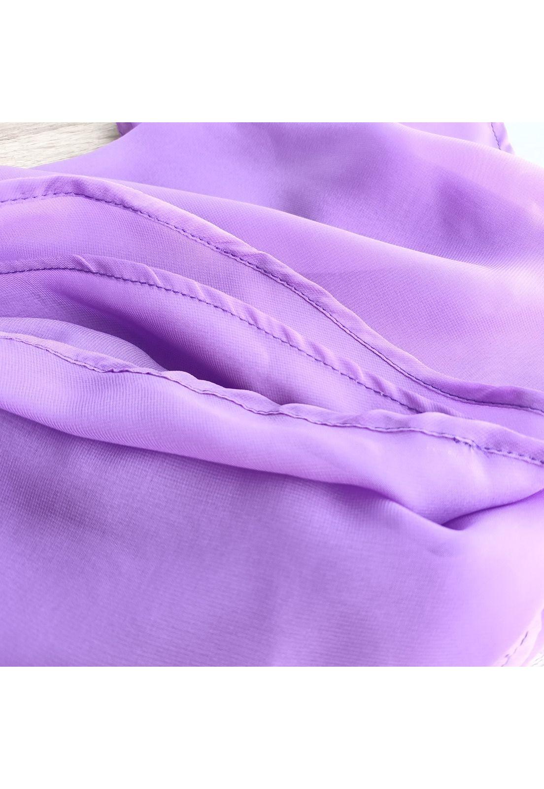 Tapado Capa Multiforma Catania Lila Chiffon Maria Paskaro-3