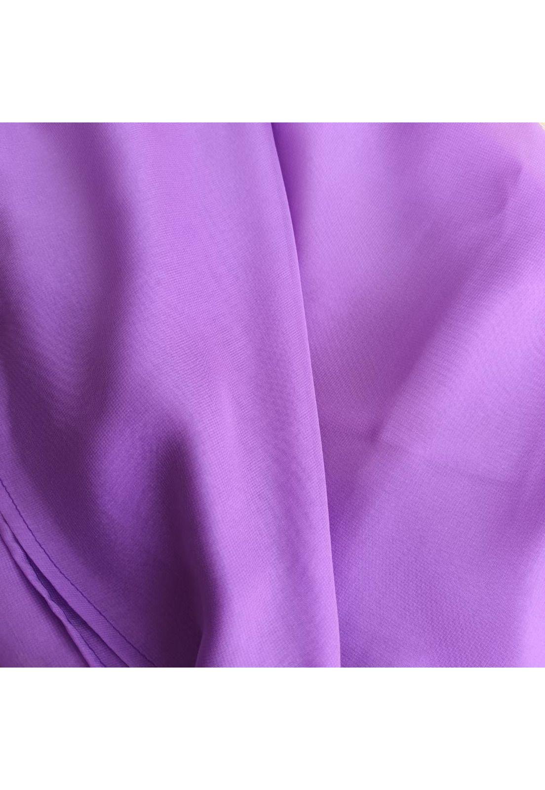 Tapado Capa Multiforma Catania Lila Chiffon Maria Paskaro-2