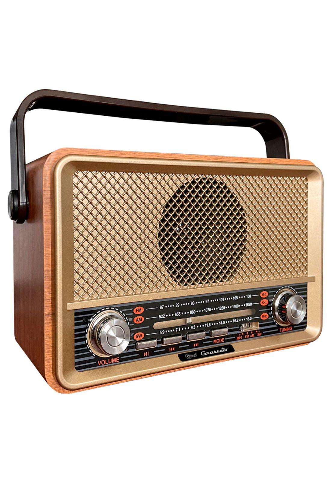 Radio Portátil Bluetooth Retro Grosseto Mlab 9142-4