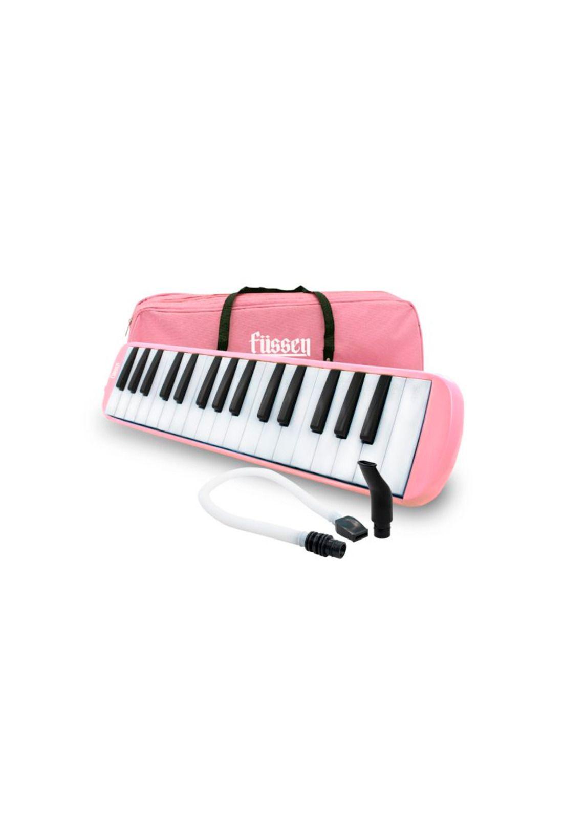 Teclado Musical Fussen Melodica 37 Rosa Con Funda Mlab-0