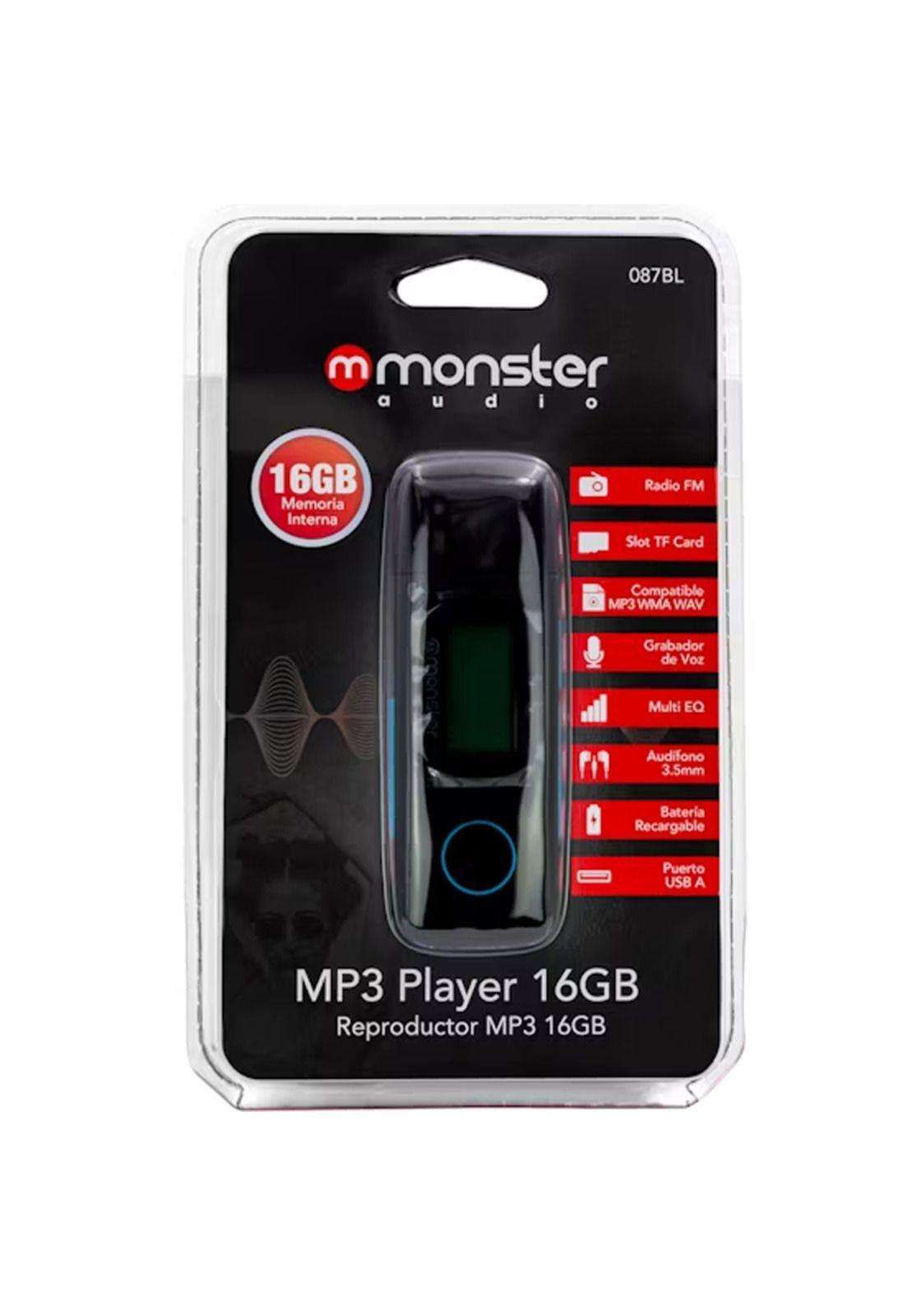 Reproductor Monster MX087BL MP3 16GB Puerto MicroSD-3