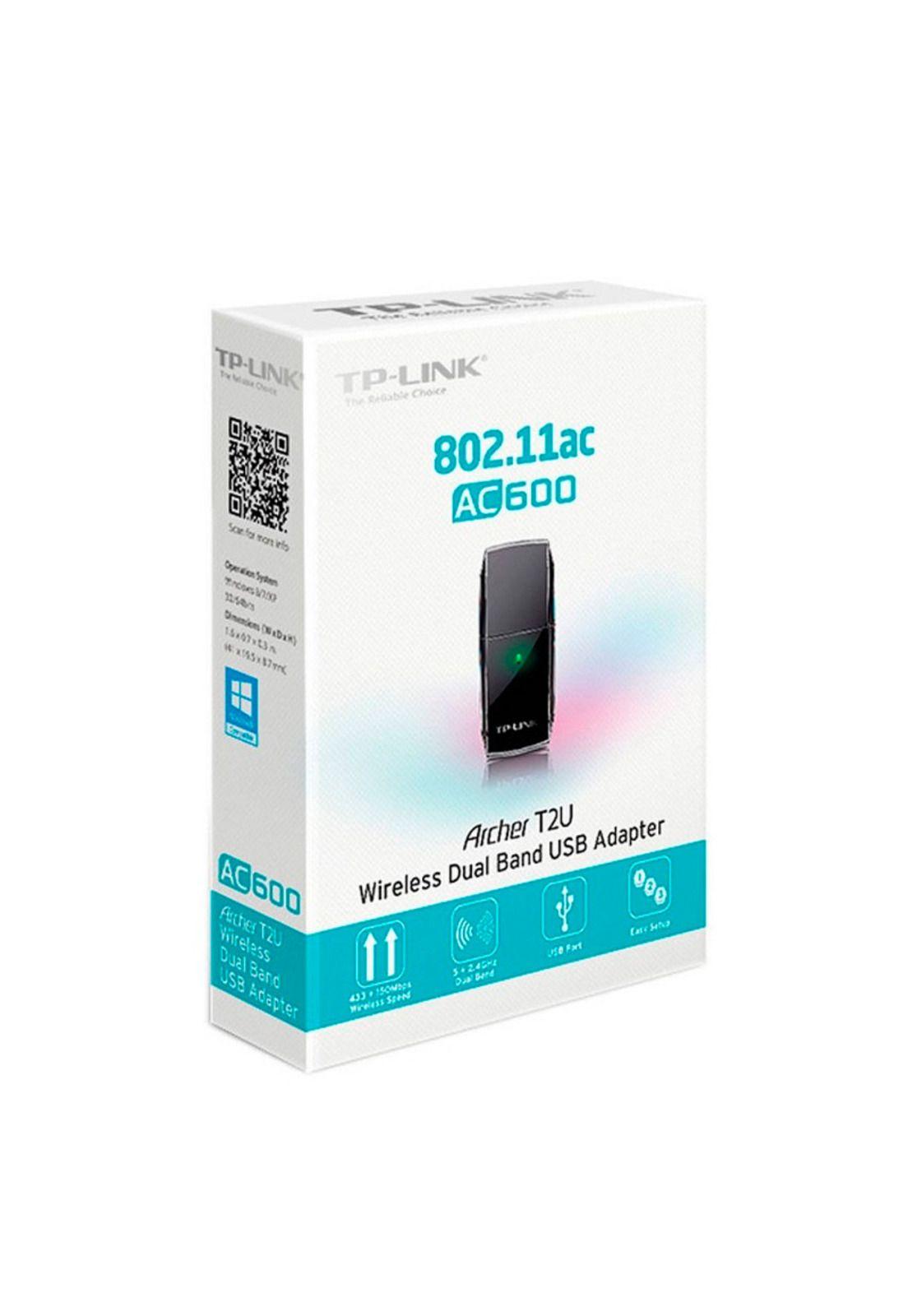 Adaptador USB Inalámbrico Wifi Tplink T2u Doble Banda Ac600-2