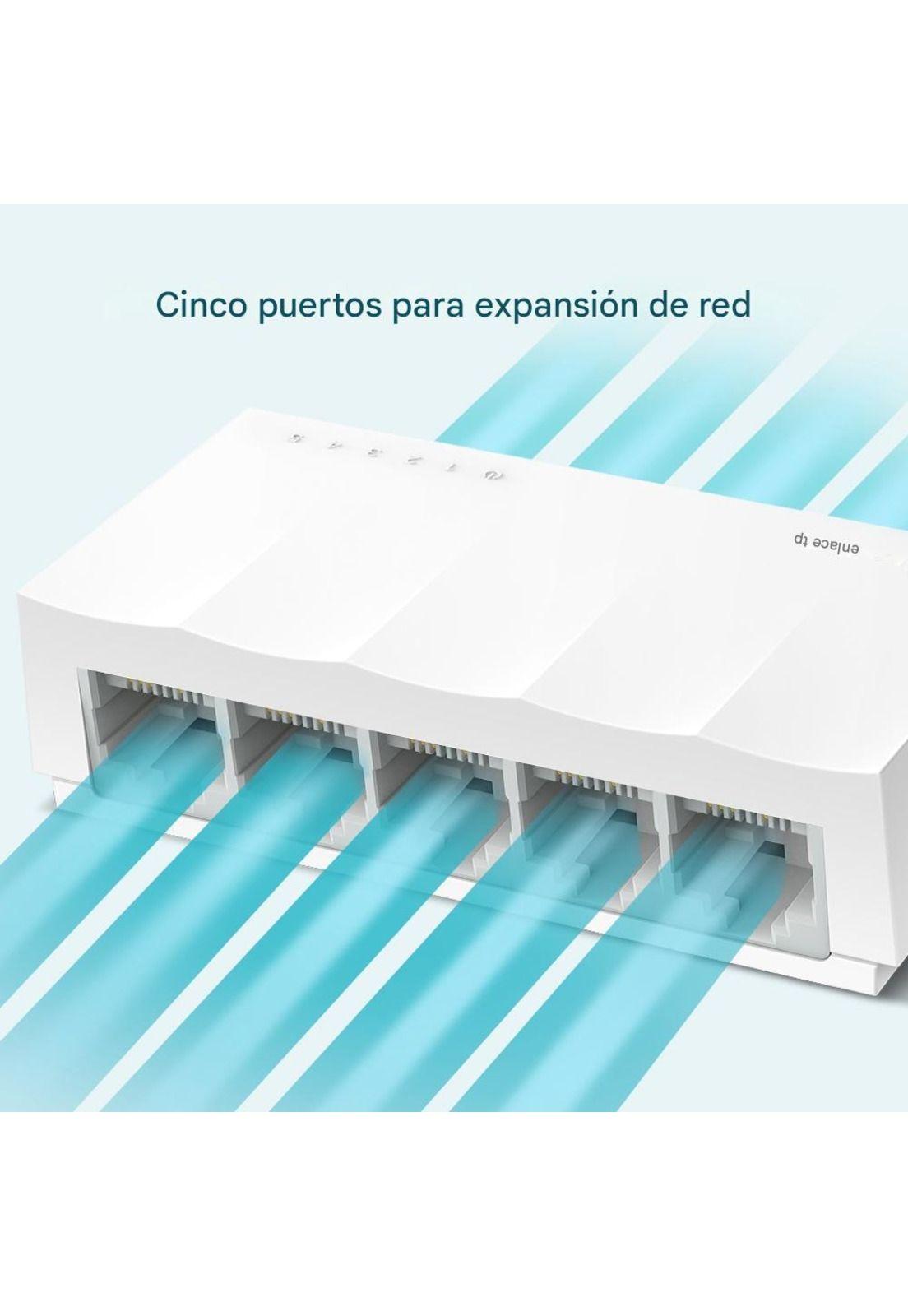 Switch LS1005 de Escritorio de 5 Puertos 10/100Mbps TPLink-2
