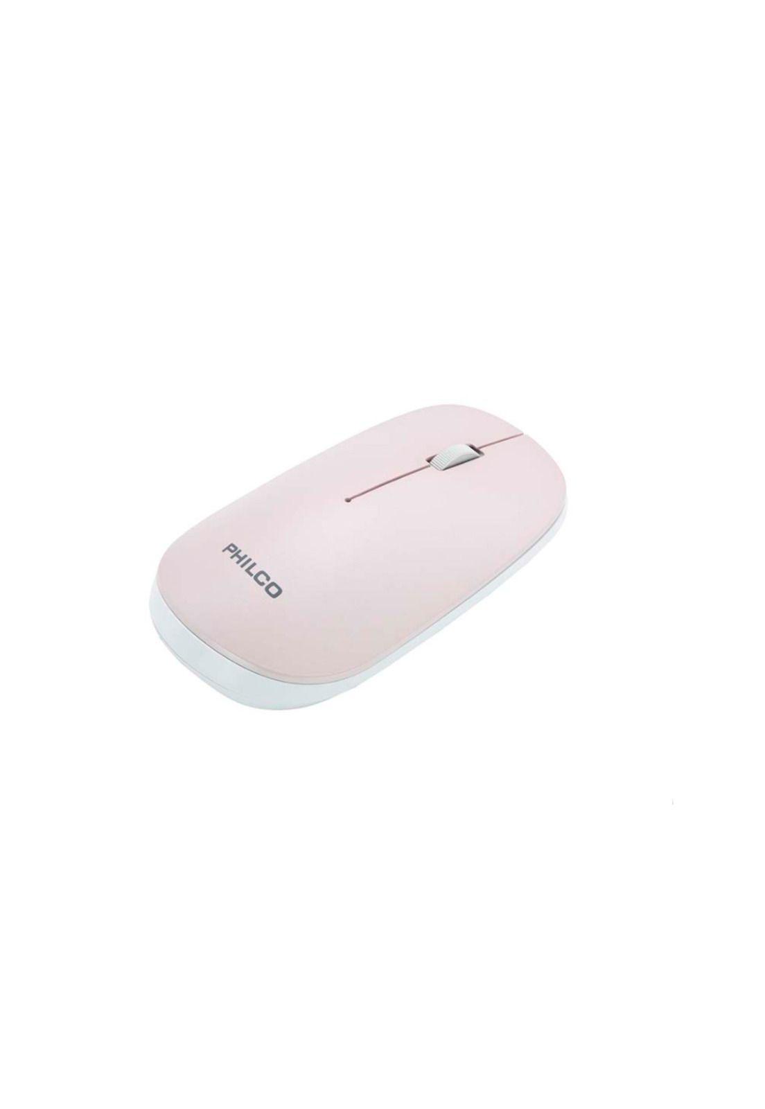Mouse Inalámbrico Rosa Spk7305 4 Botones Philco -3