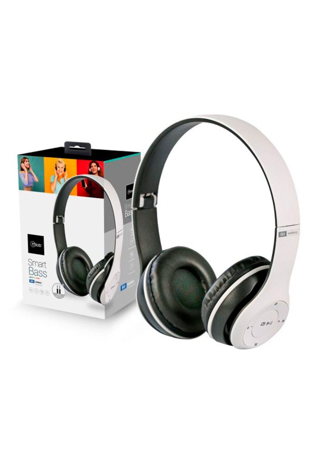 Audifono Over Ear Smart Bass Bluetooth Mlab Blanco-1