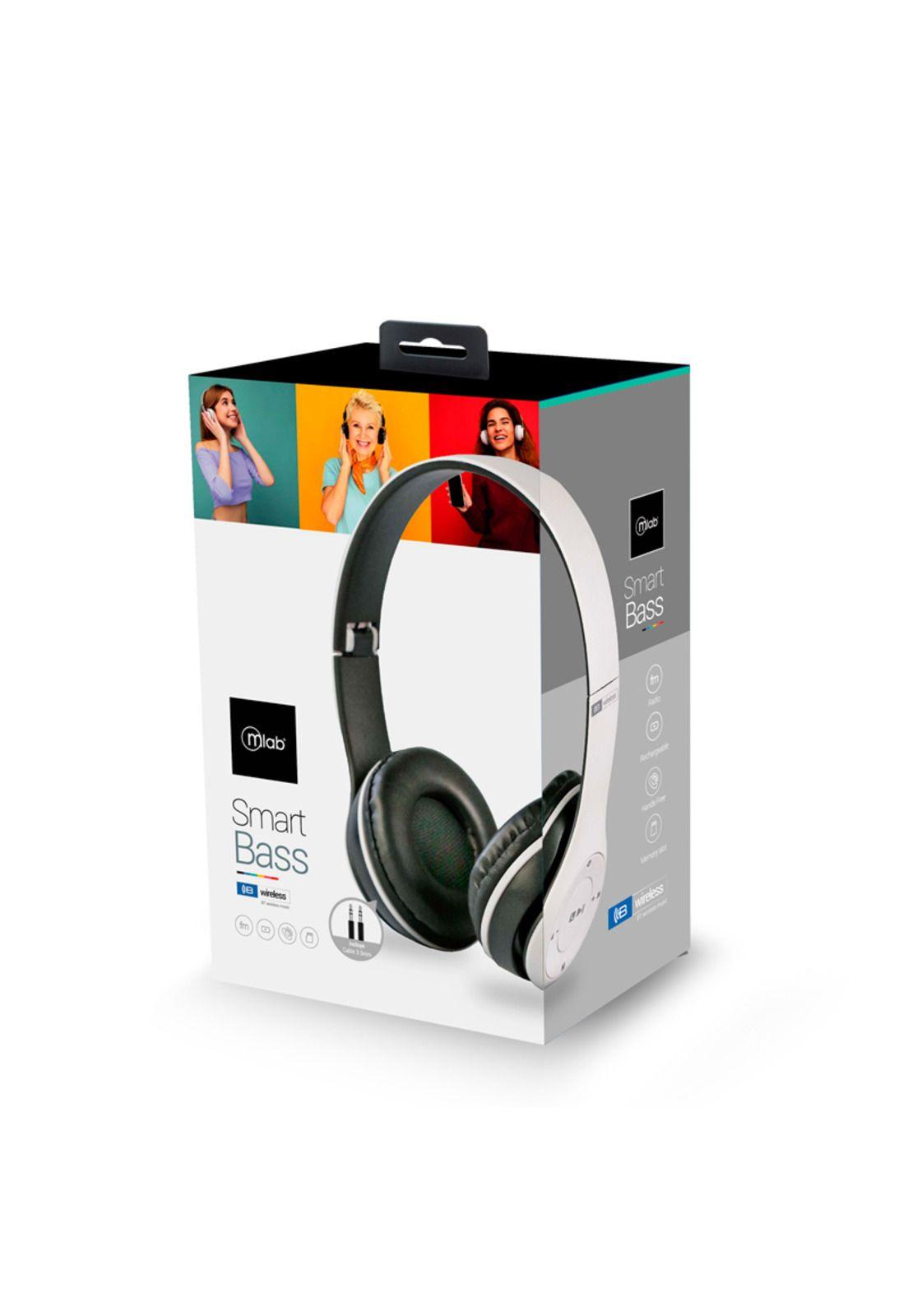 Audifono Over Ear Smart Bass Bluetooth Mlab Blanco-3