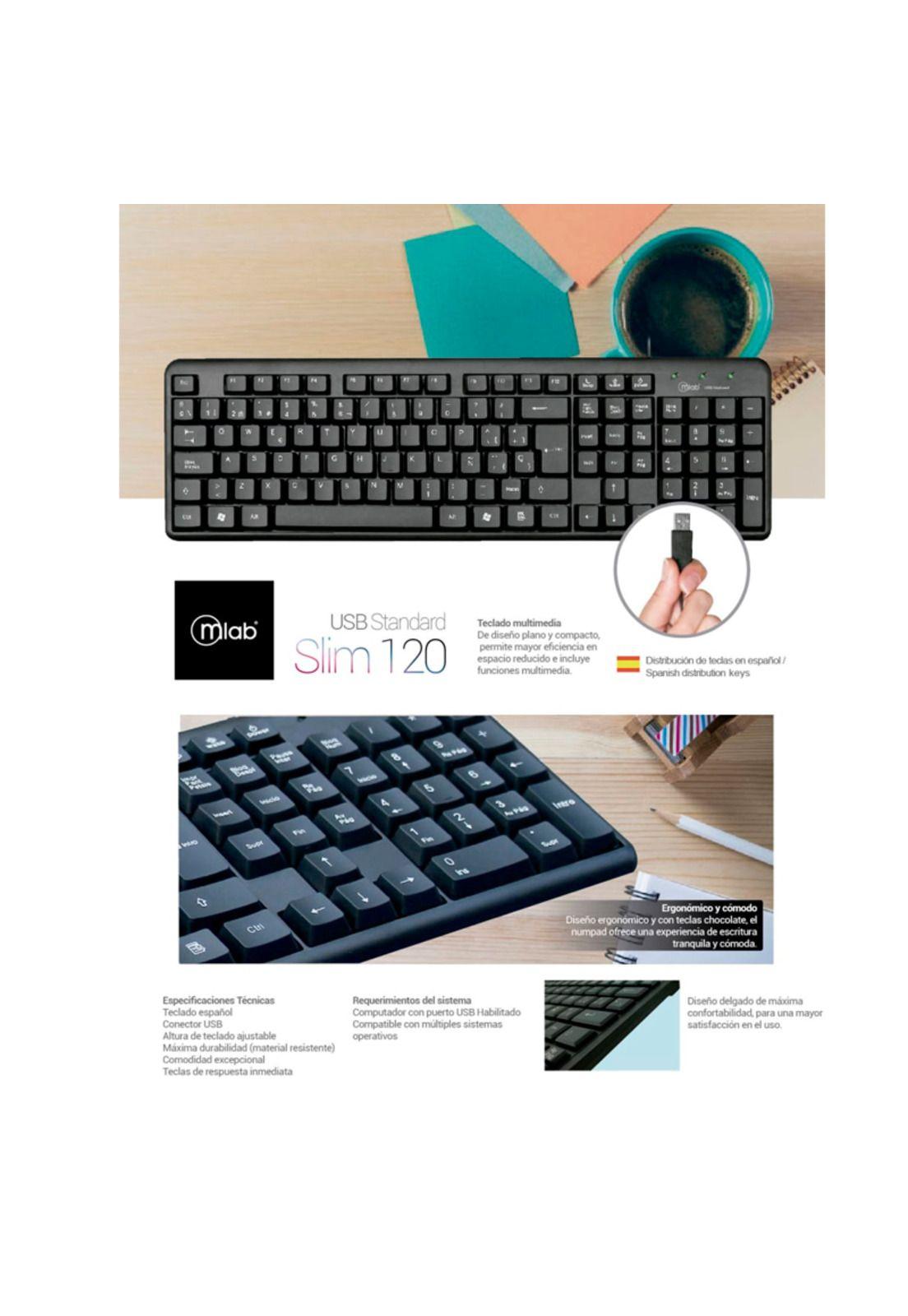 Teclado Básico Alámbrico Usb Computador  Mlab-1