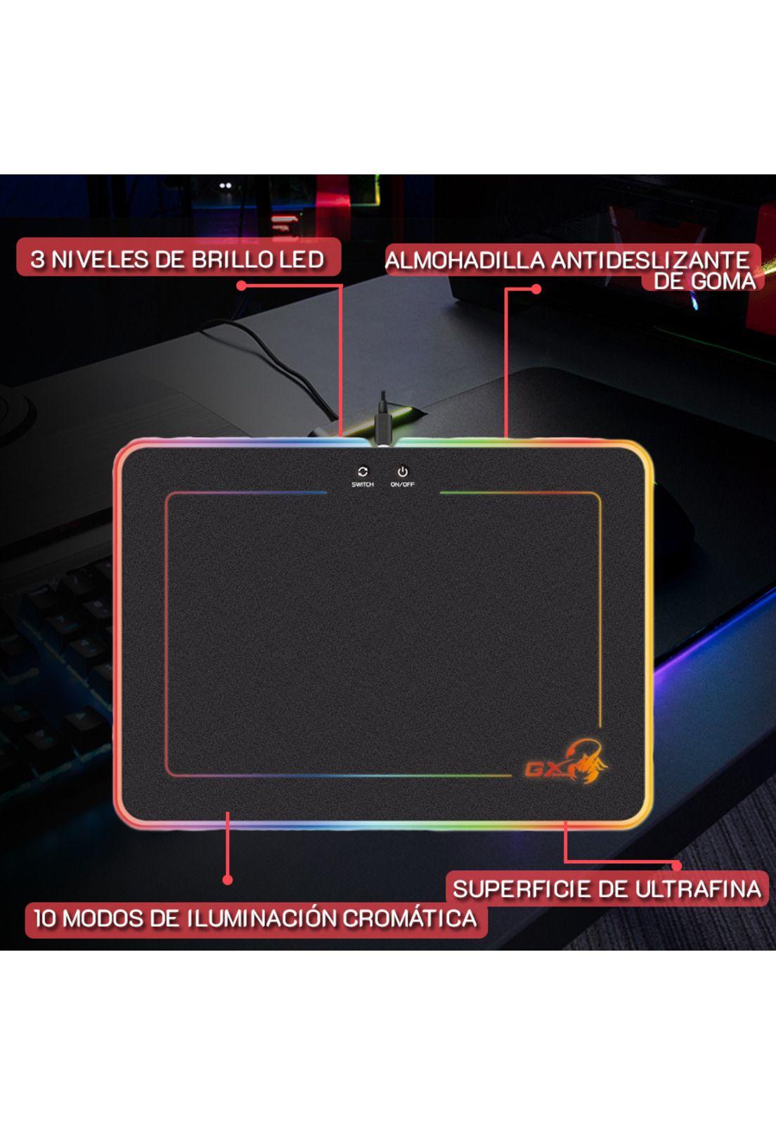 Mouse Pad Genius 600H RGB Antideslizante-2