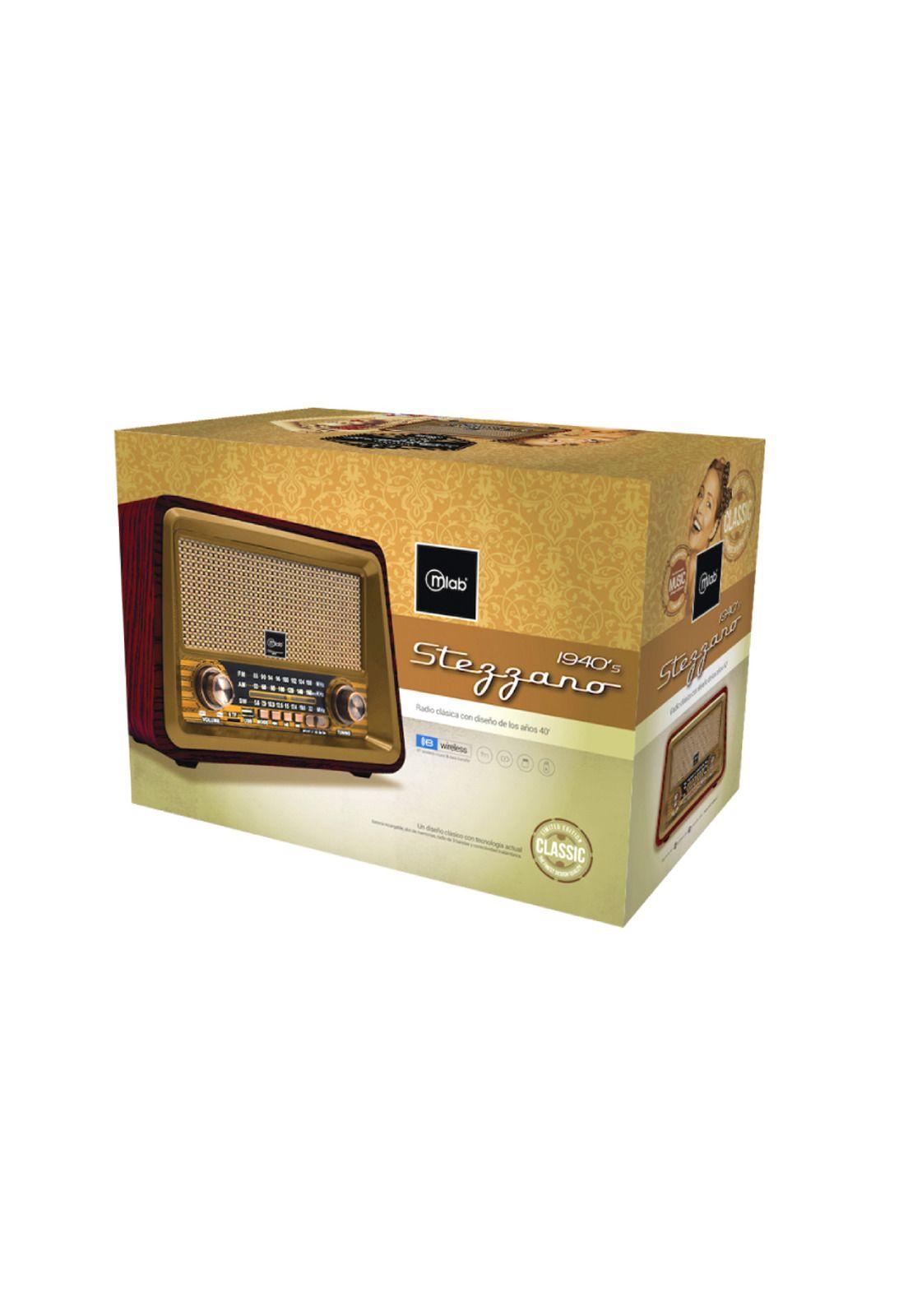 Radio Portátil Bluetooth Retro Stezzano Mlab Usb Am Fm Fj-3