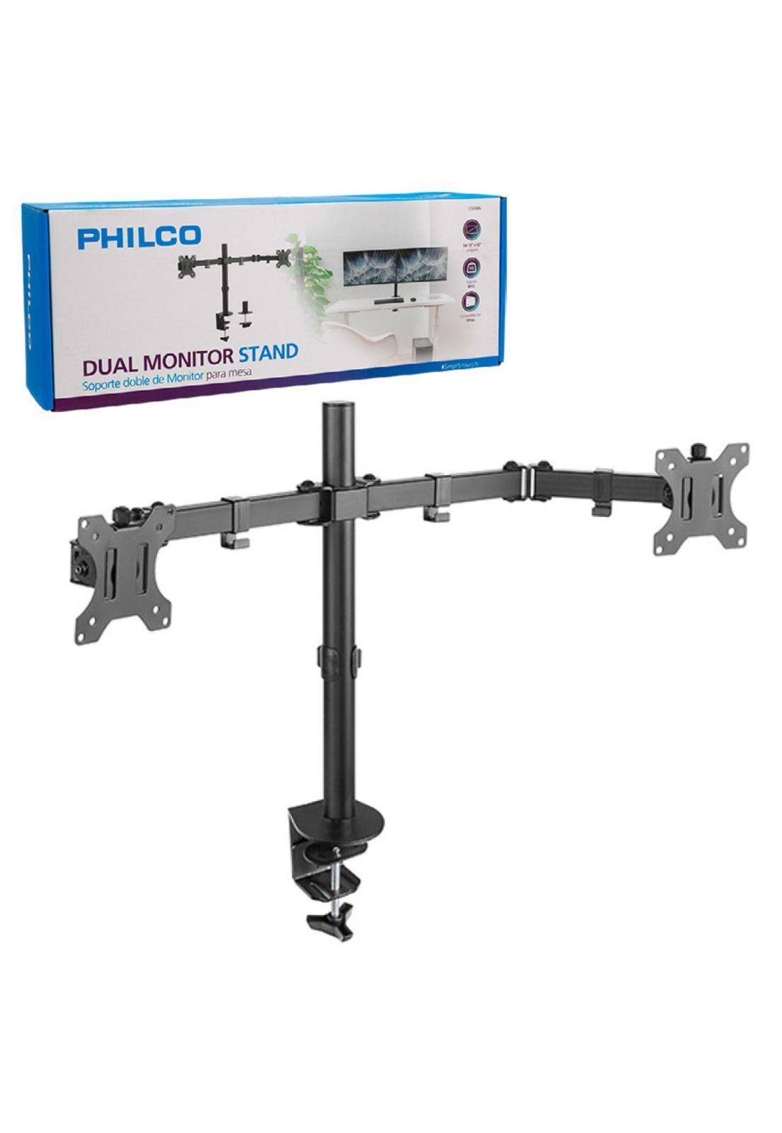 Soporte Monitor Doble Para Mesa 13 A 32-1