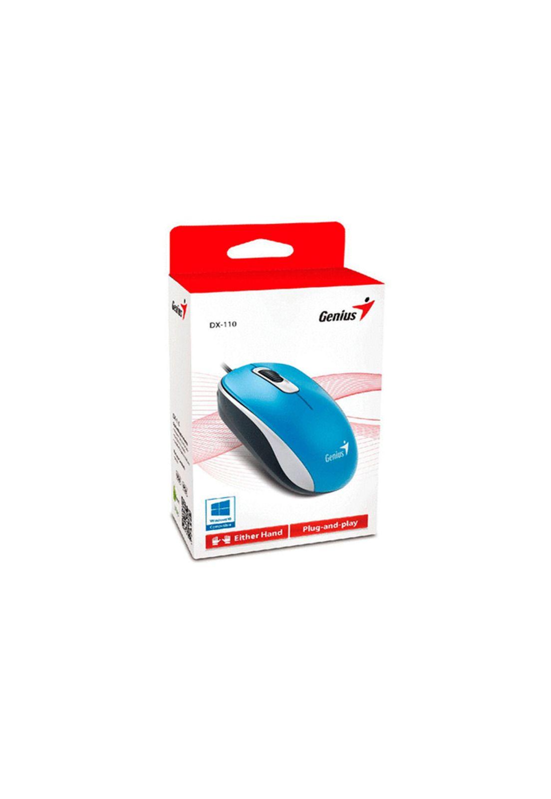 Mouse Genius DX110 1000DPI 3 Botones azul-3