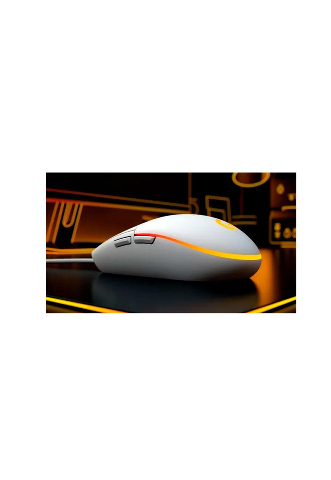 Mouse Alámbrico Logitech G203 / Blanco-3