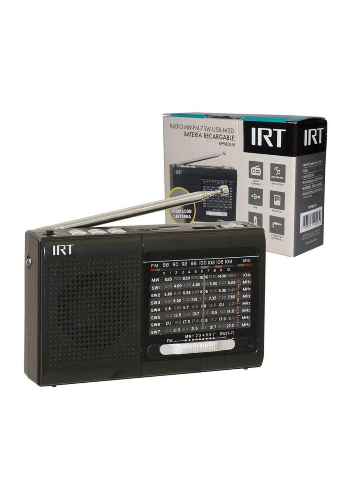 Radio Irt  Am Fm Sw Usb Msd 9 Bandas Recargable-2