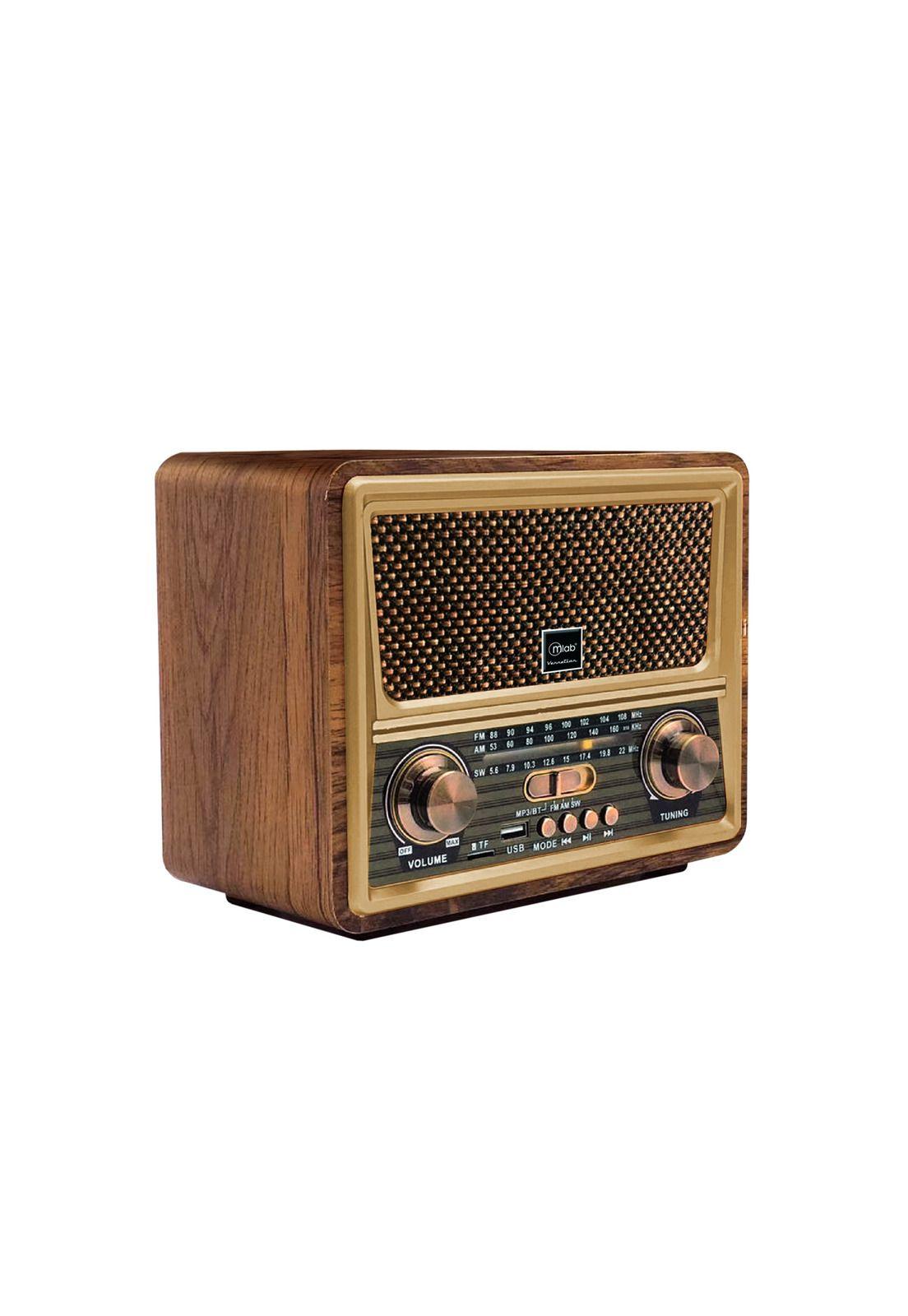 Radio Portátil Bluetooth Retro Vennetian Mlab Usb Am Fm-2