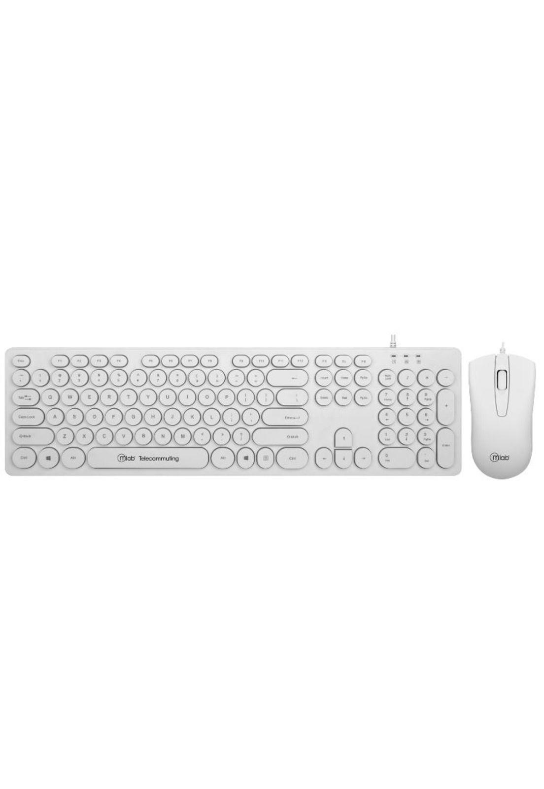 Kit Combo Teclado Y Mouse Mlab - Blanco-0
