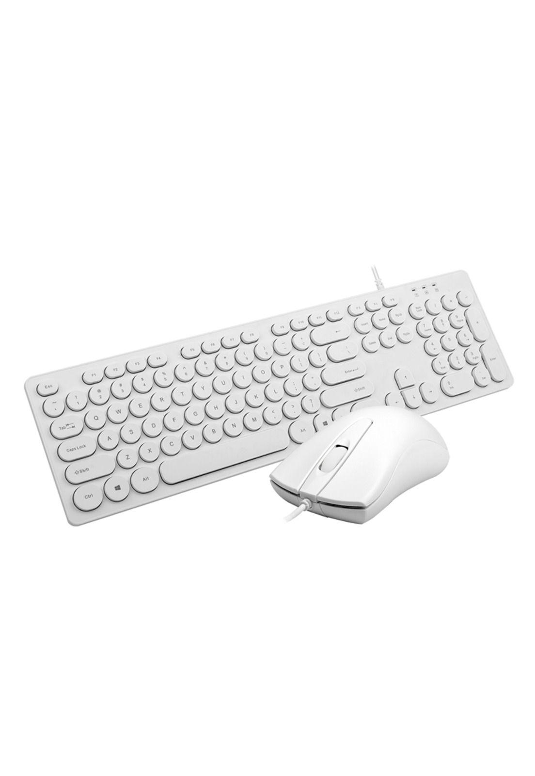 Kit Combo Teclado Y Mouse Mlab - Blanco-1