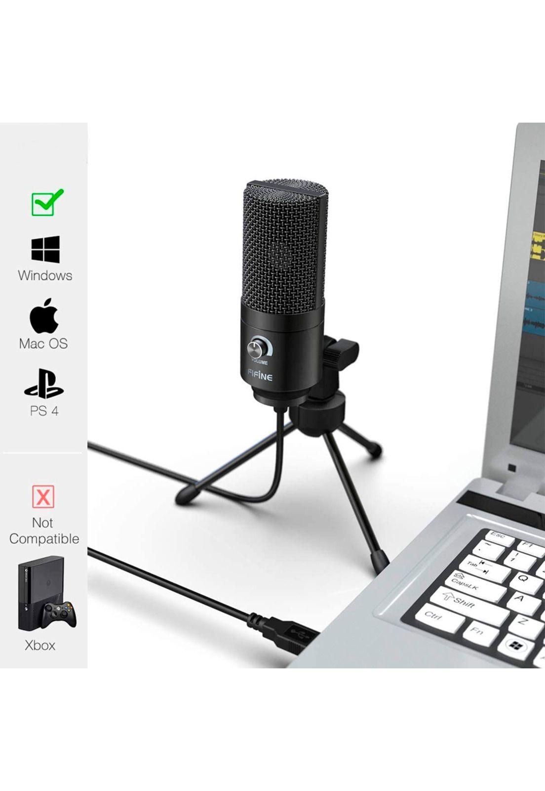 Micrófono Condensador Fifine  / Usb / K669B-4