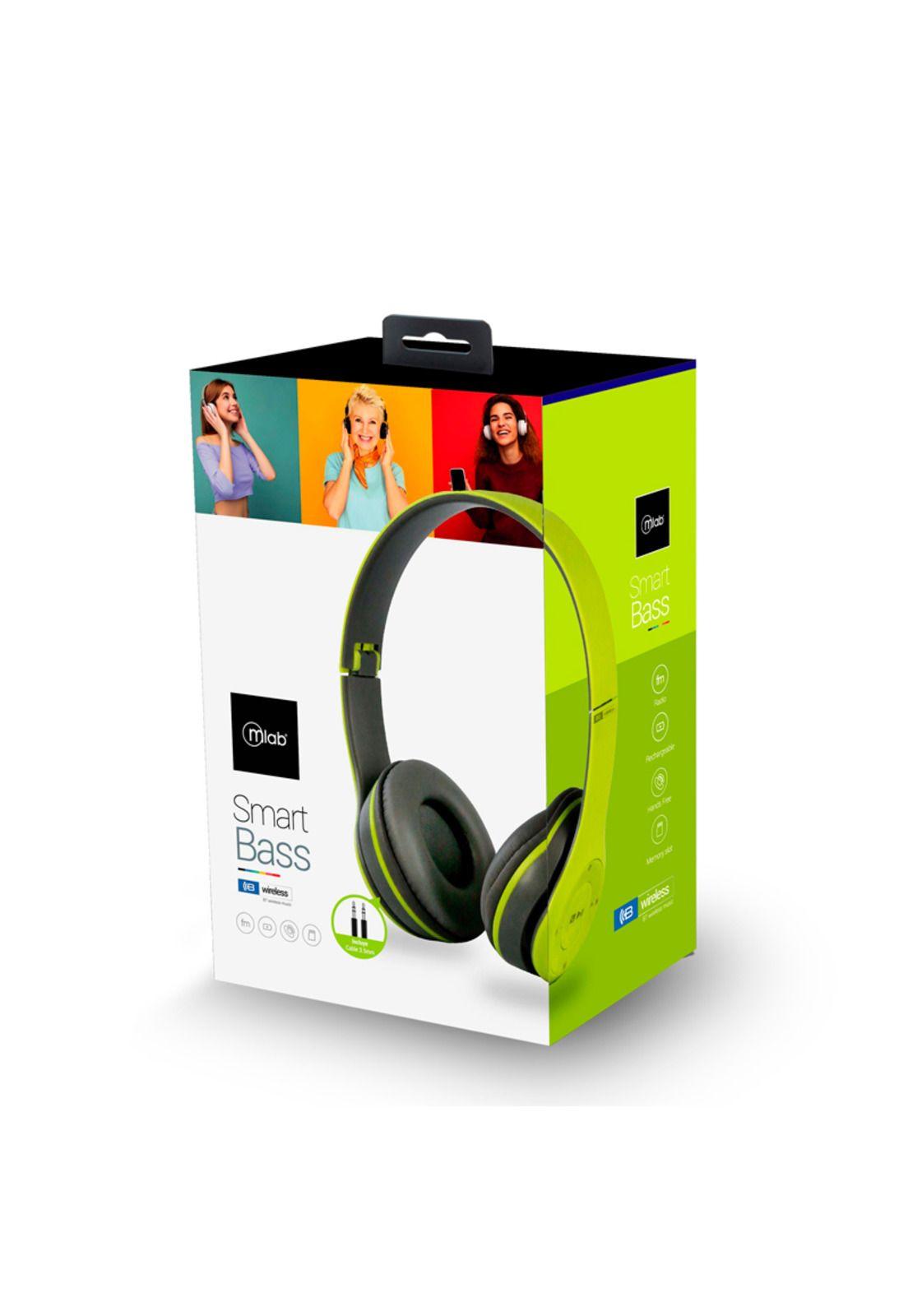 Audifonos Mlab Smart Bass 9068 Bluetooth Y Jack 3.5mm Verde-2