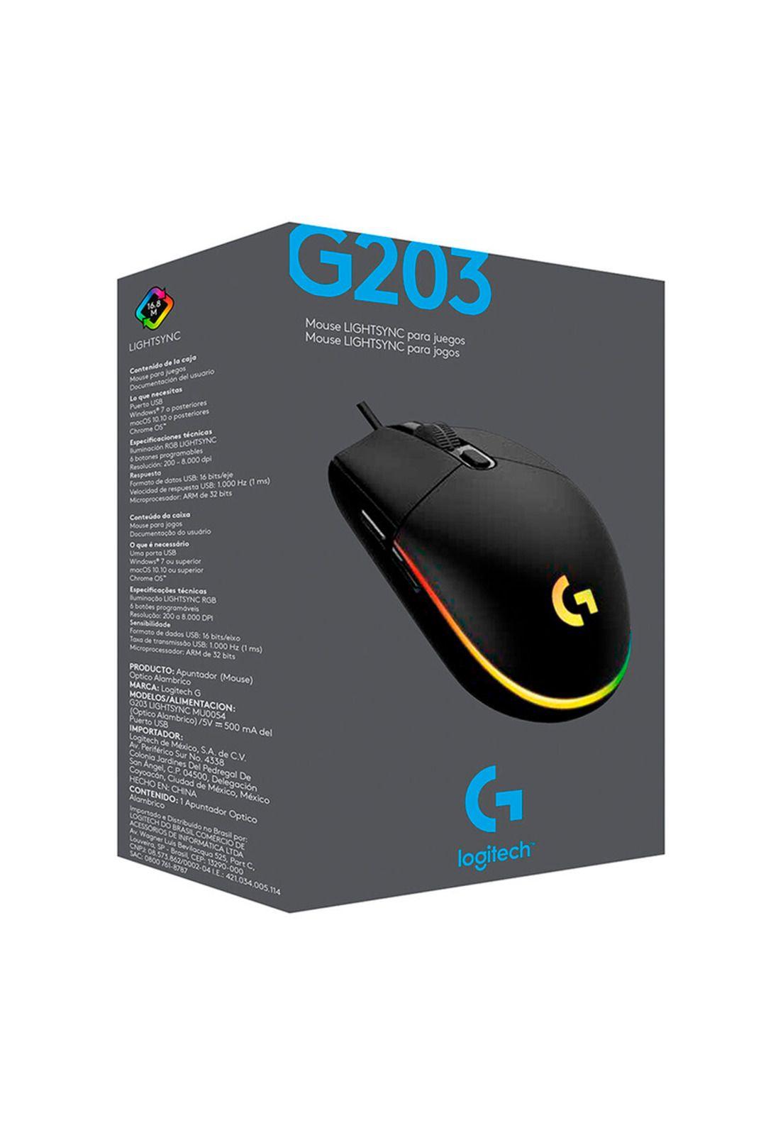 Mouse Alámbrico Logitech G203 8000 DPI-2