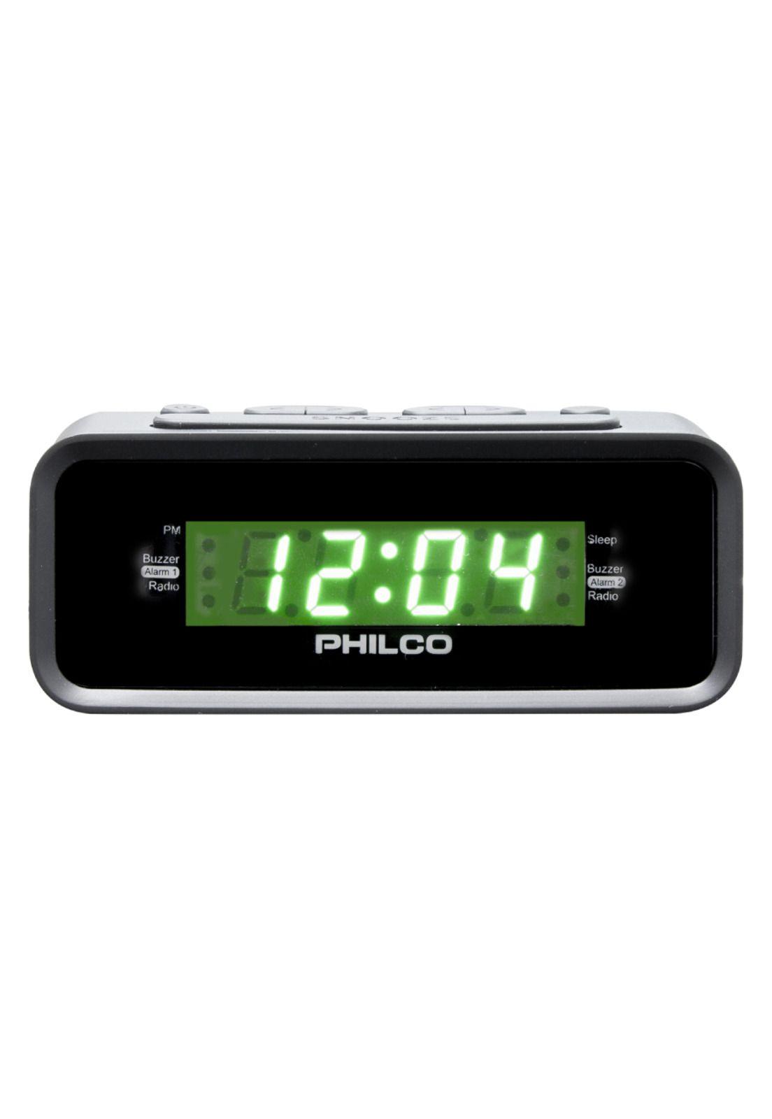 Radio Reloj Philco, Radio FM, Pantalla LED 0,6", Alarma Dual-3