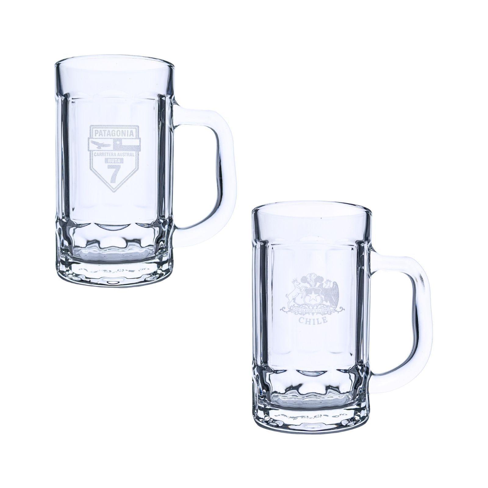 Set 2 Vasos Shop Cervecero Escudo y Patagonia Chile 425 ml-0