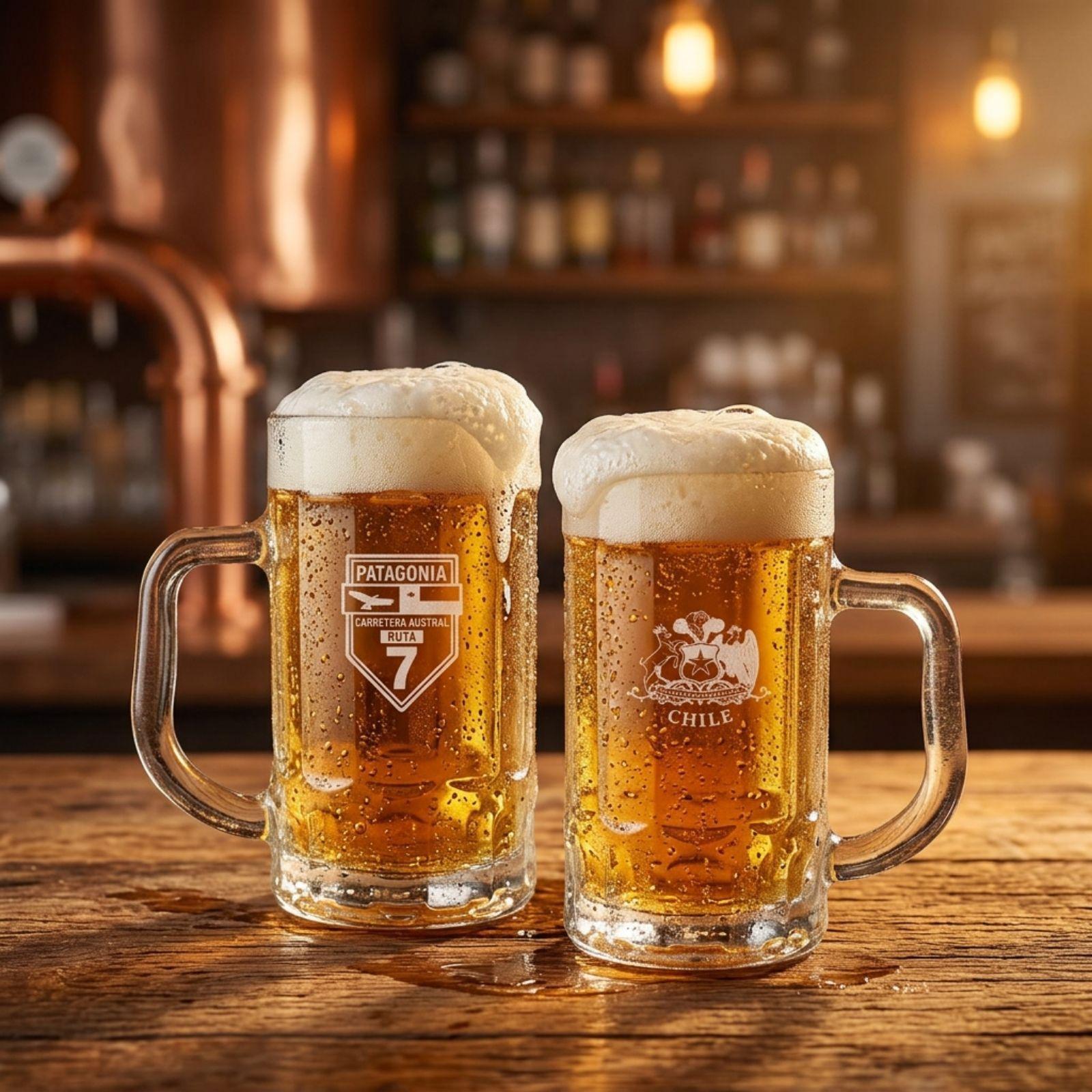 Set 2 Vasos Shop Cervecero Escudo y Patagonia Chile 425 ml-3