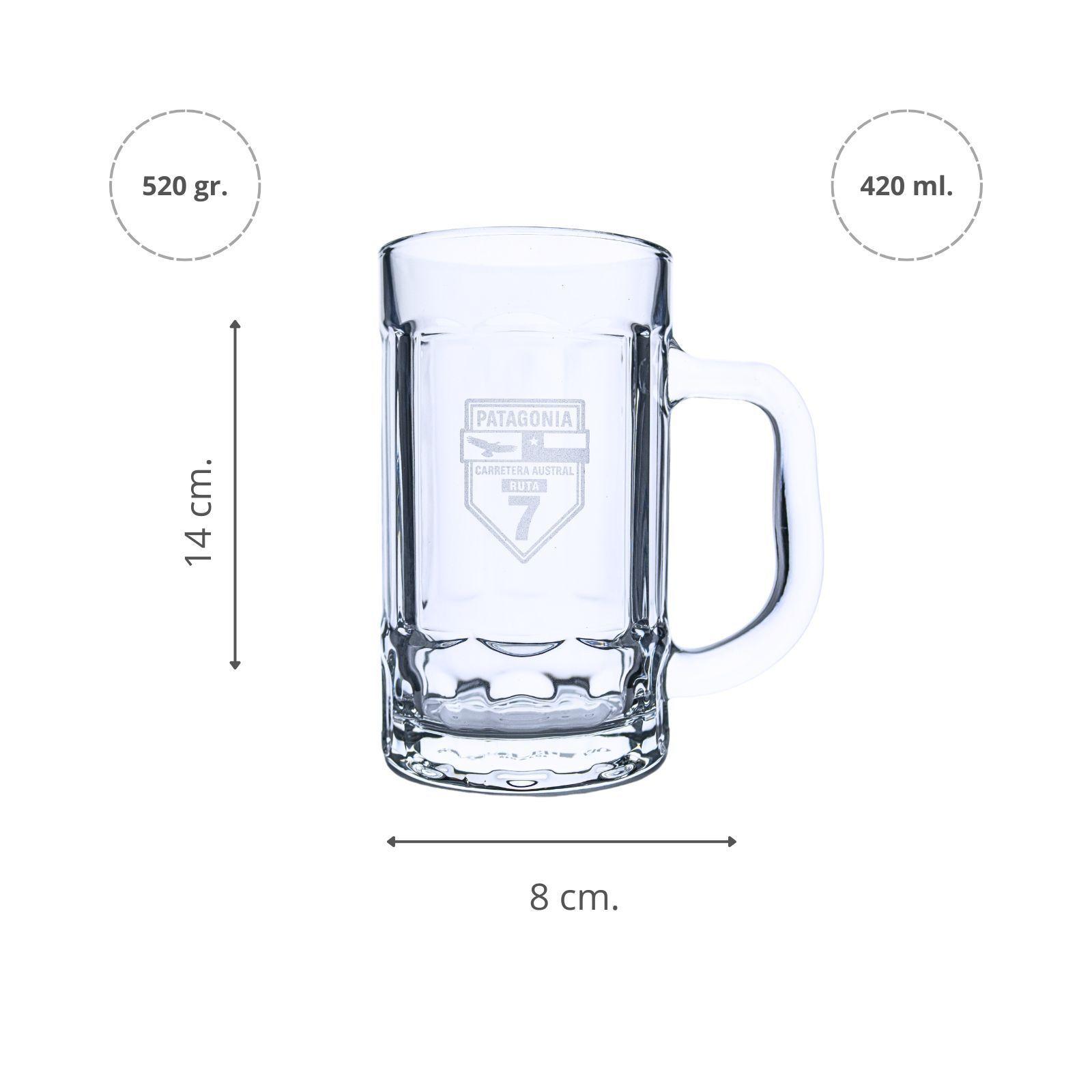 Set 2 Vasos Shop Cervecero Escudo y Patagonia Chile 425 ml-6