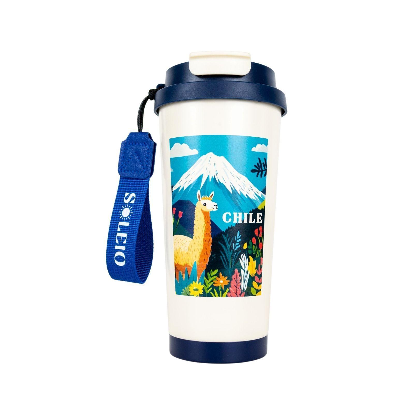 Vaso T rmico Souvenir Chile Llama Azul 500 ml-2
