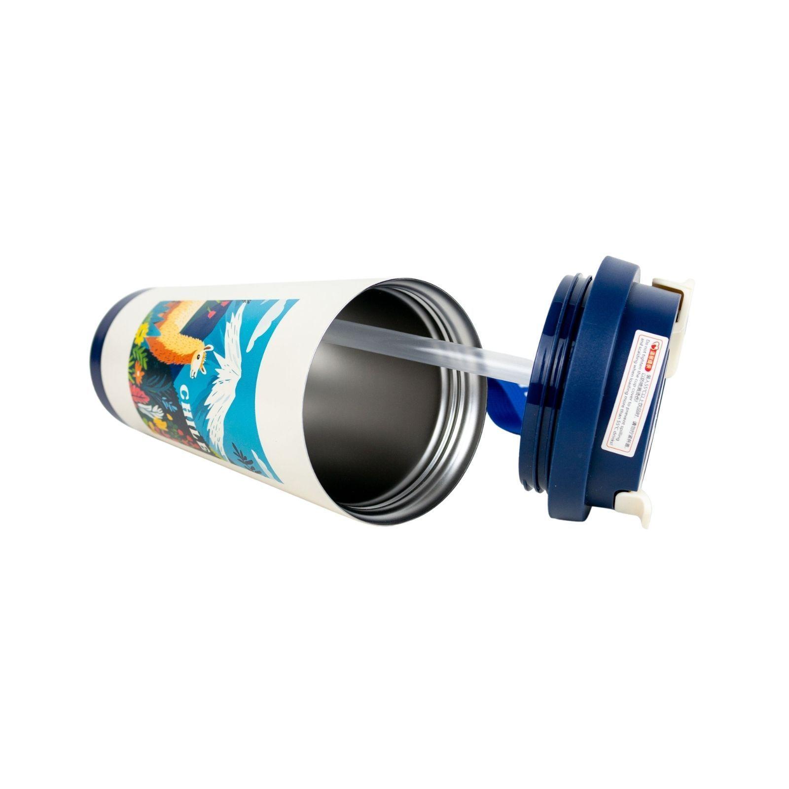 Vaso T rmico Souvenir Chile Llama Azul 500 ml-5