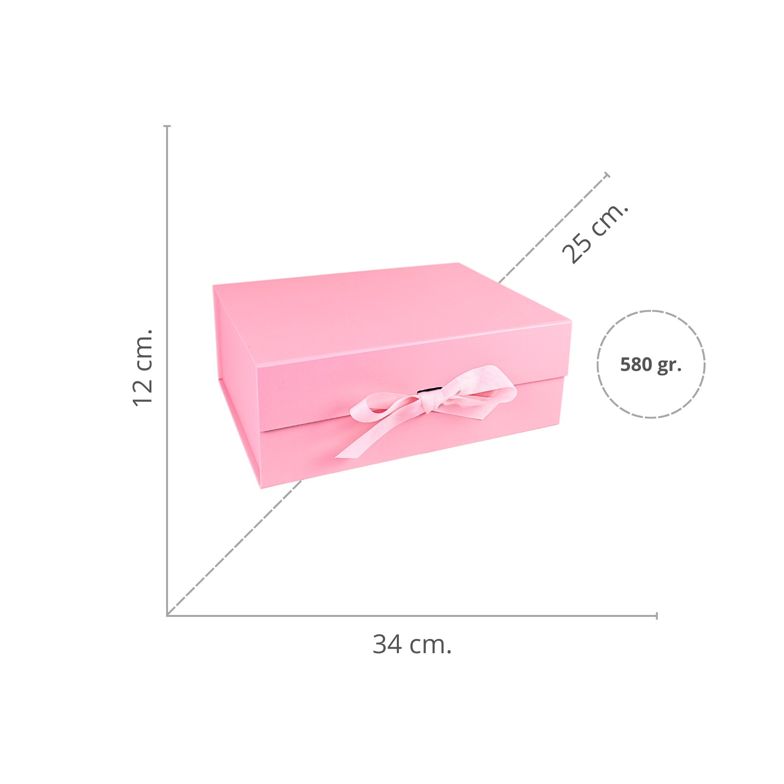 Gift Box Caja Para Regalos Con Tapa Premium Tama o Xl Rosado-2