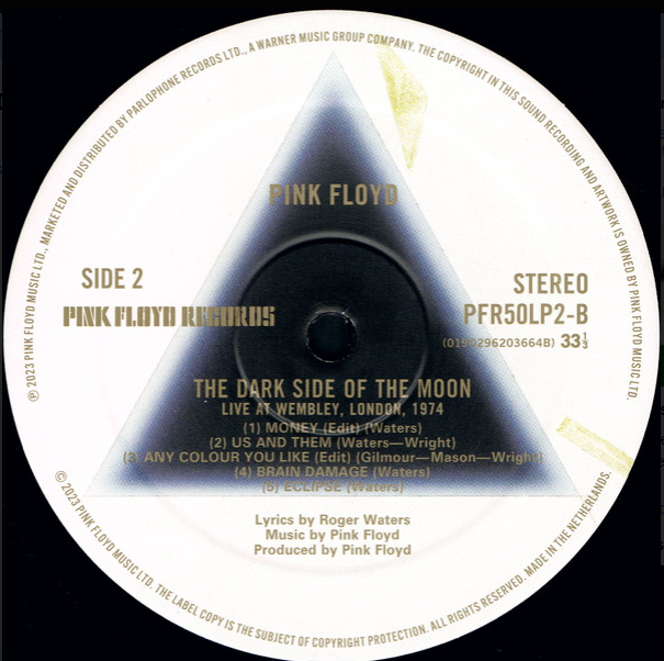 PINK FLOYD - THE DARK SIDE OF THE MOON LIVE AT WEMBLEY 1974 LP - VINILO-5
