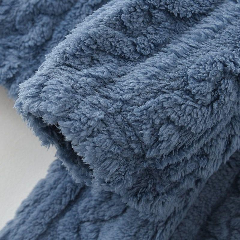 Conjunto Pijama Polar Mujer Trenza Otoño Invierno-4