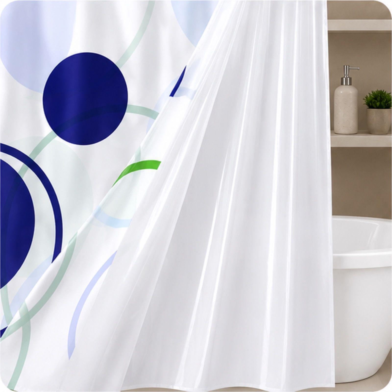 Cortina de Baño Doble Capa PEVA 180x180cm-2
